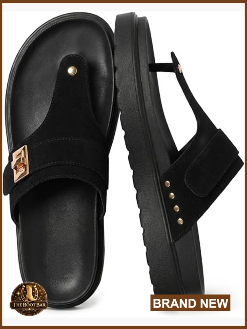 Women's Platform Thong Sandals T-Strap Slip On Slides Summer Flats